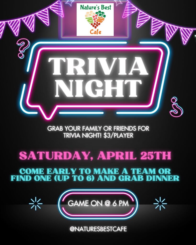Grab your famiky or friends for our first ever Trivia Night! - 1